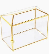 Wedding card box for guests to leave cards in during reception