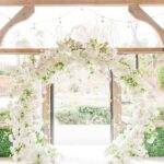 The Meadow Arch — faux floral wedding arch rental by September Tree