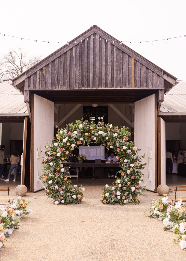 Ever in Bloom Circle Arch — faux floral circle arch rental by September Tree